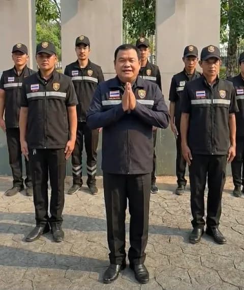 ปฏิบัติงานคัดกรองทางเข้า-ออก